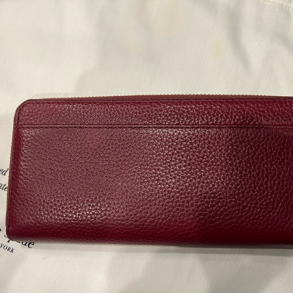 Kate Spade Burgundy Leather Tote and Wallet Set - Picture 6 of 16